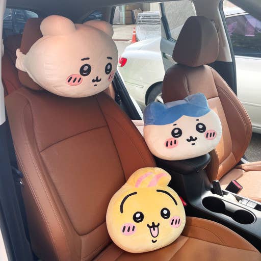 Chiikawa Neck Plush Car Cushion