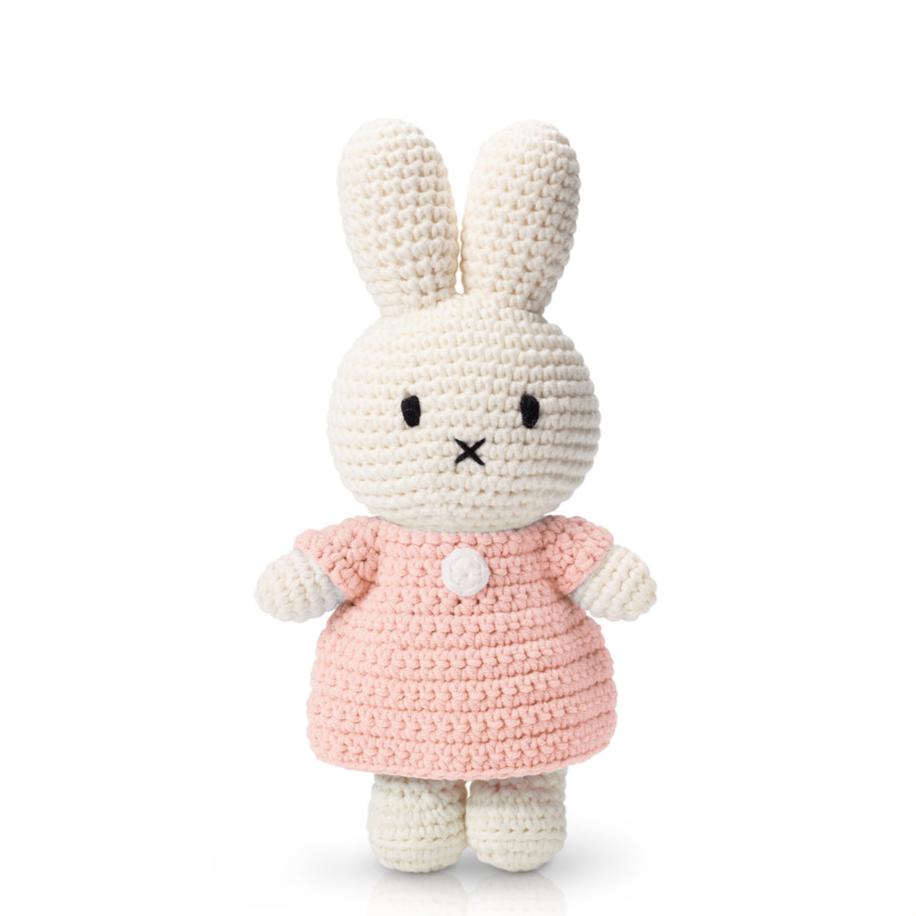 Crocheted Miffy with Pastel Pink Dress