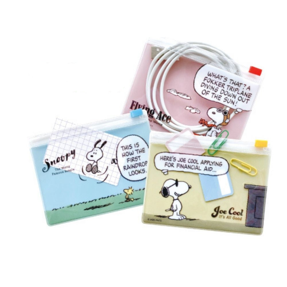 Snoopy PVC Comic Clear Small Pouch
