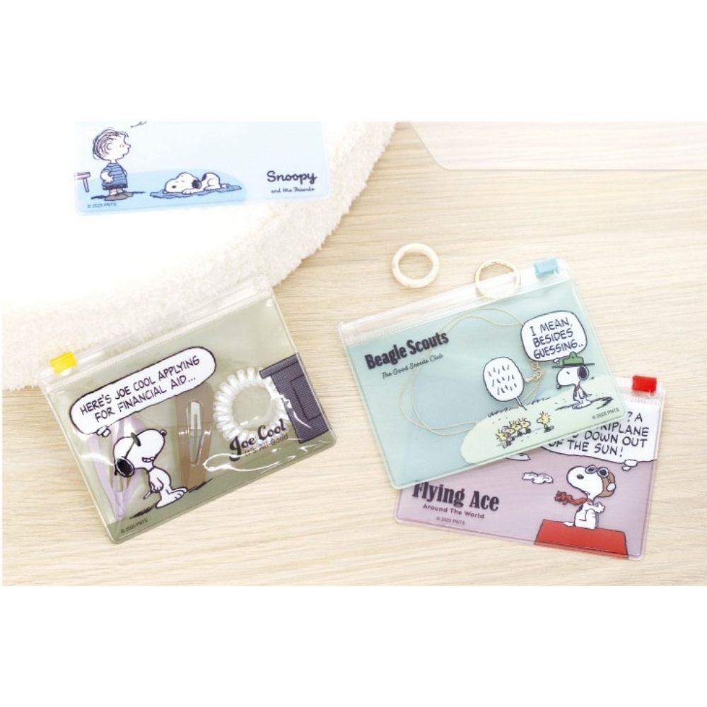 Snoopy PVC Comic Clear Small Pouch