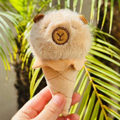 Capybara Ice Cream Plush Keychain