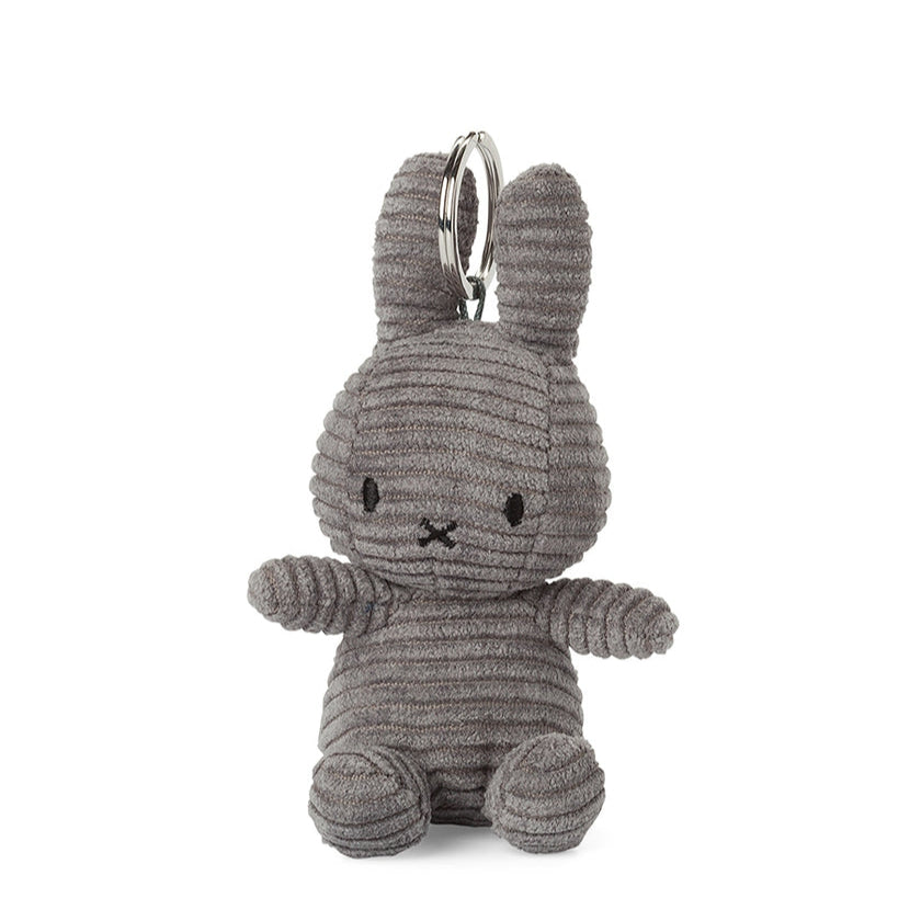 Miffy Keychain Corduroy Grey