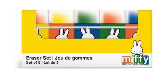 Block Eraser Set Classic Miffy 5 Erasers In Paper