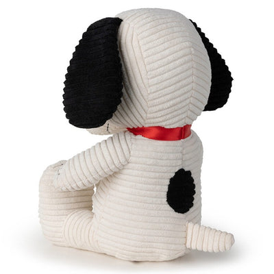 Peanut Snoopy Sitting Corduroy Cream Plush