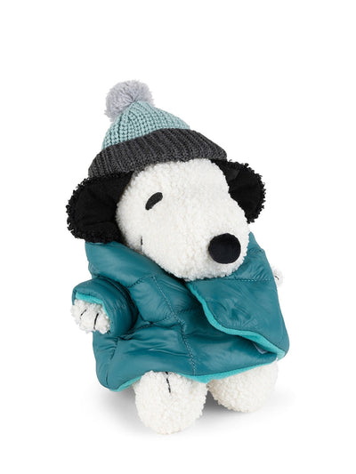 Peanut Snoopy Sitting in Puffer Jacket Plush
