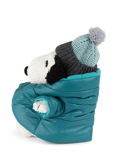 Peanut Snoopy Sitting in Puffer Jacket Plush