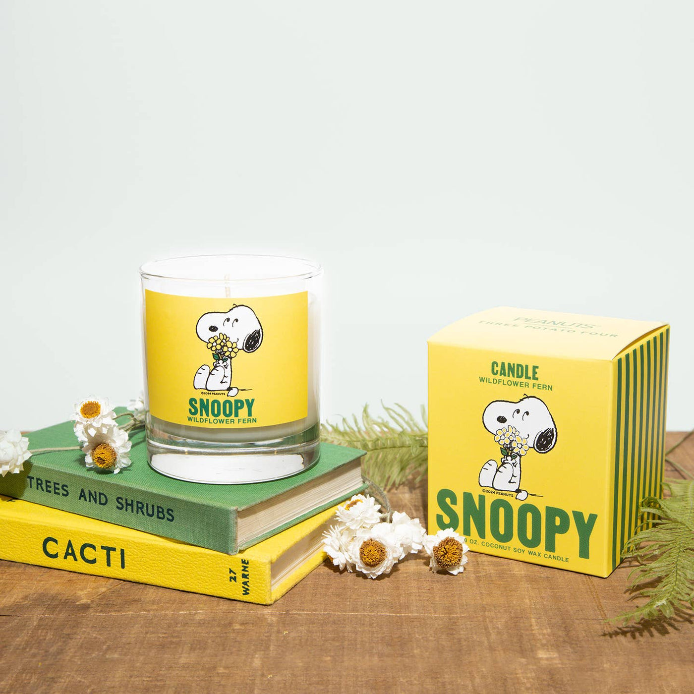 Peanuts Bouquet Snoopy Candle - Wildflower Fern