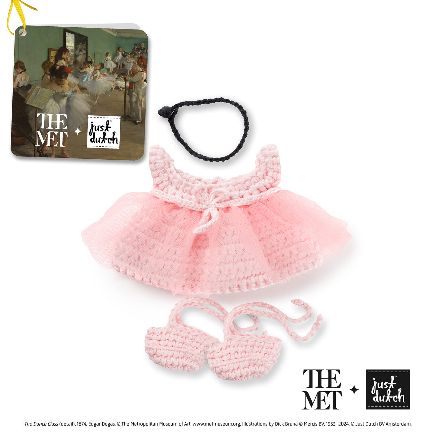 Crocheted Outfit Dress for Miffy and Melanie - Mini Pink Degas Dress