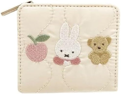 Miffy Embroidery Quilted Cherry Bi-Fold Wallet