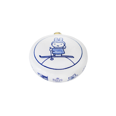 Christmas Flat Ornament Miffy Ski Delft Blue