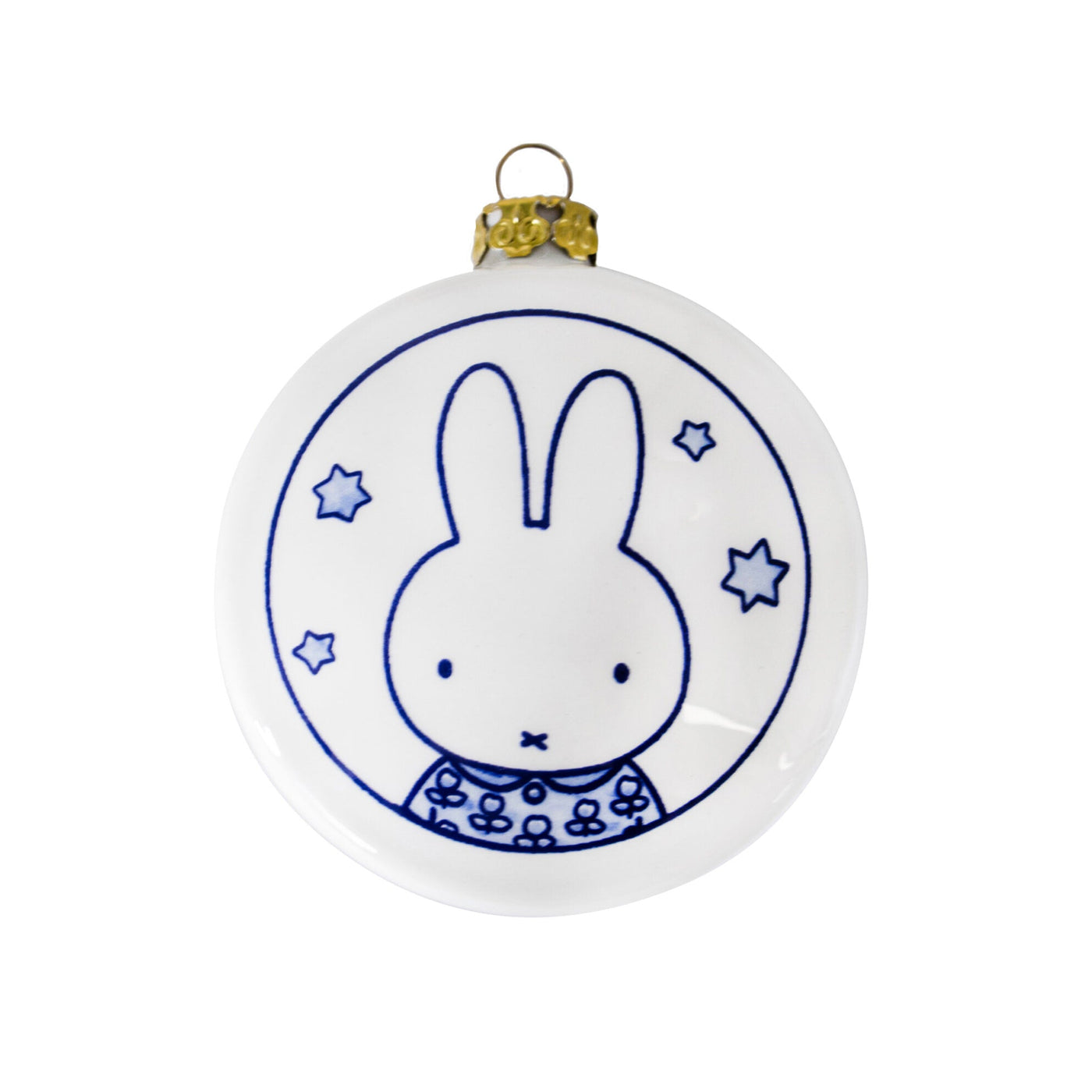 Christmas Flat Ornament Miffy Stars Delft Blue