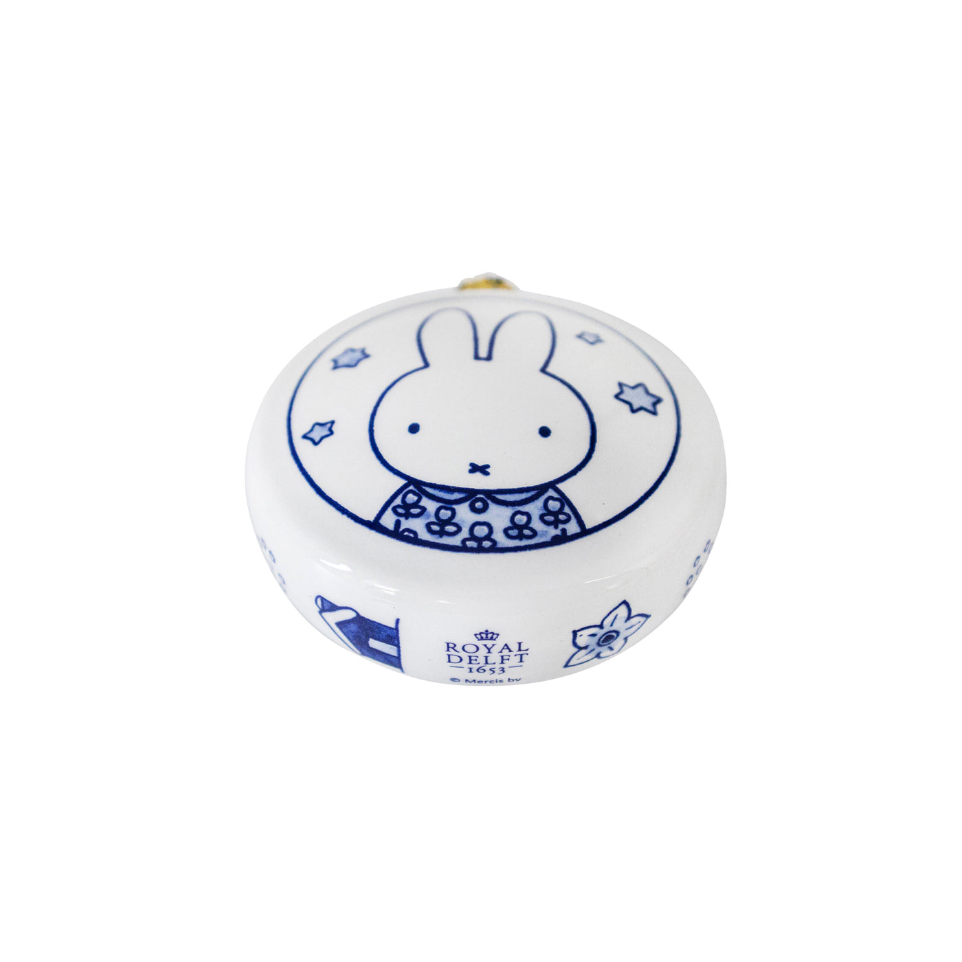 Christmas Flat Ornament Miffy Stars Delft Blue