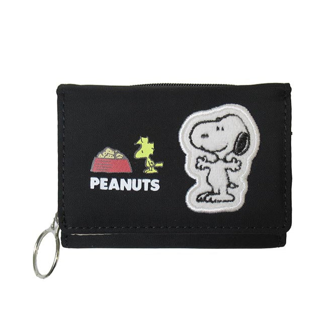 Snoopy Tri-Fold Wallet - Black