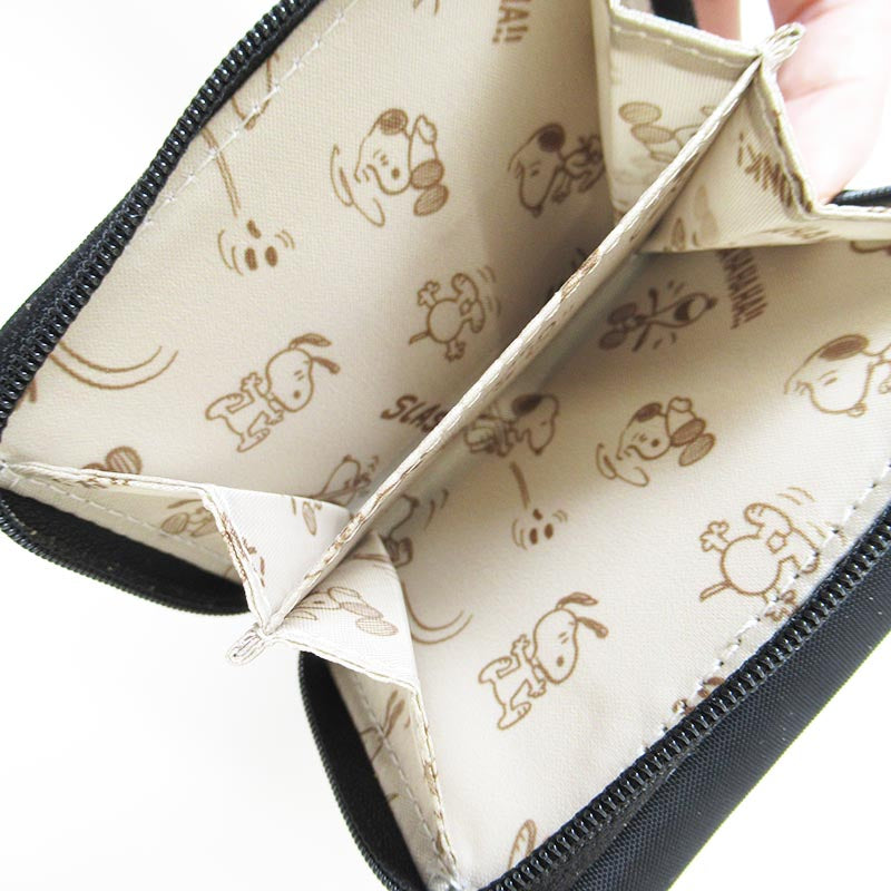 Snoopy Tri-Fold Wallet - Black
