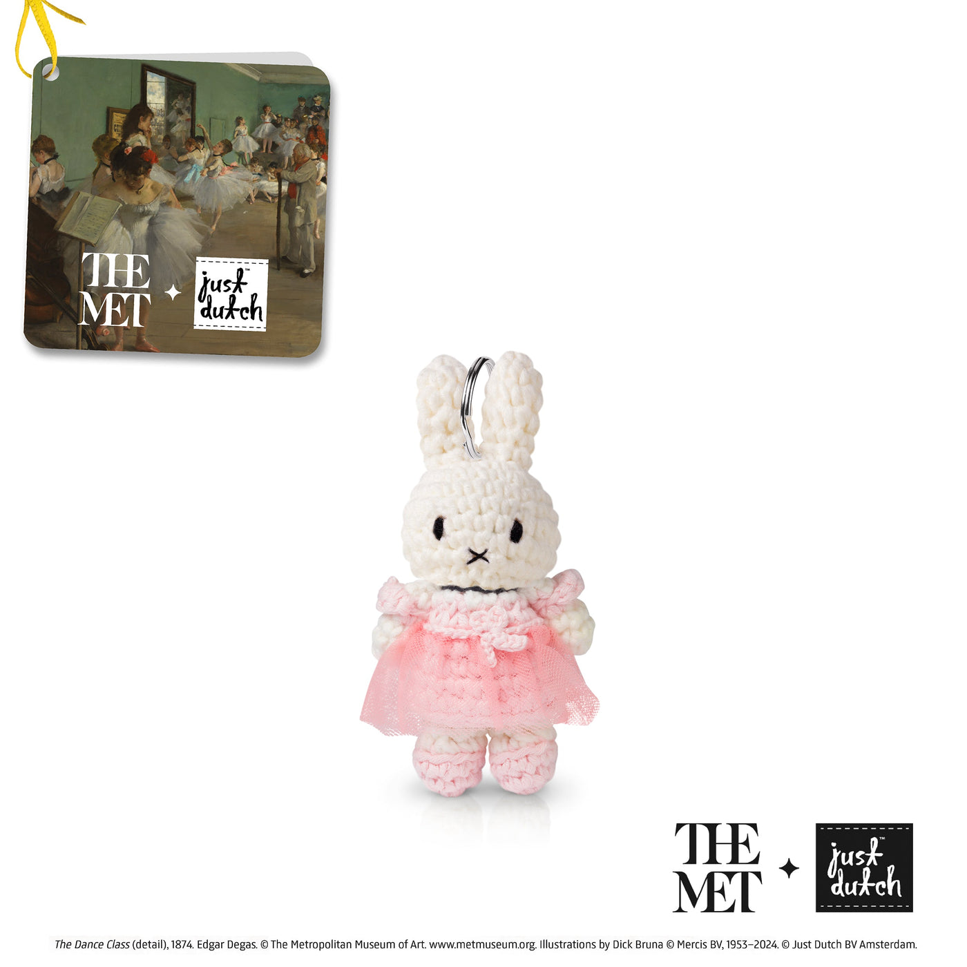 Crocheted Miffy Keychain Degas Dress