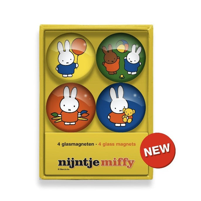 Miffy Four Glass Magnet Gift Box Set - Colorful
