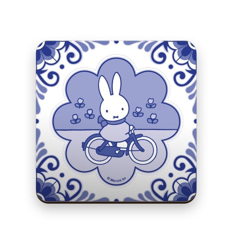 Miffy Blue Delft Bicycle Coasters
