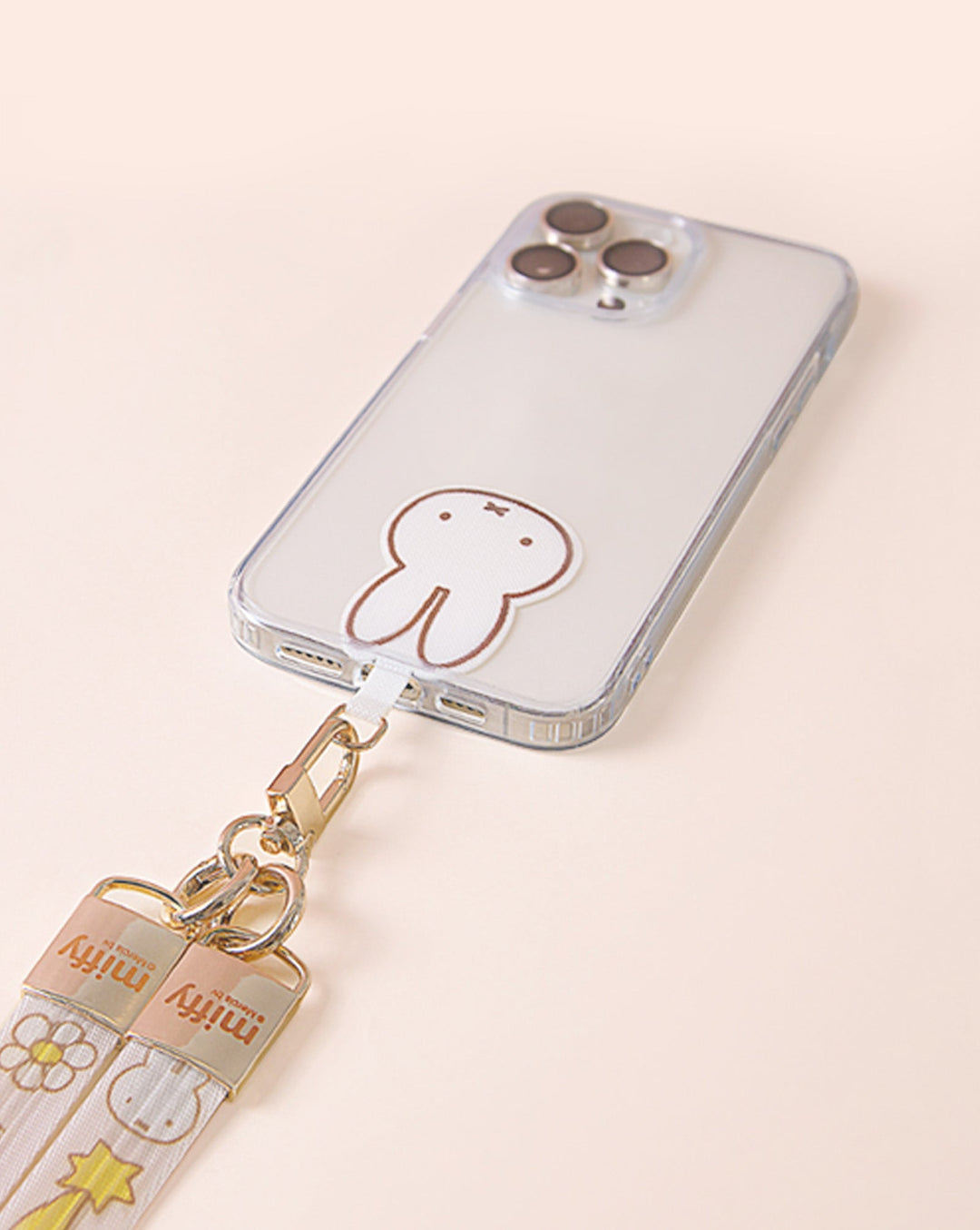 Miffy Phone Strap Lanyard with Case & Pin by MiPow Miffy Phone Strap Lanyard with Case & Pin by MiPow