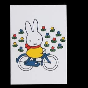 Miffy Post Card - Miffy Tulips Bicycle