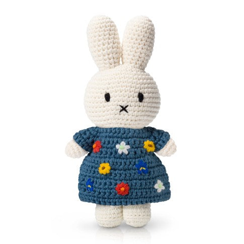 Crocheted Miffy in her Van Gogh's Flowers Dress