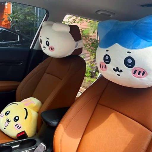 Chiikawa Neck Plush Car Cushion