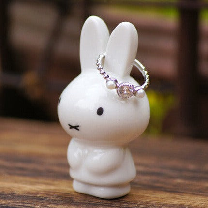 Miffy Mini Ring Holder Figure Porcelain