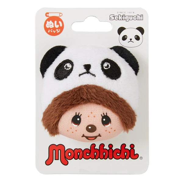 Monchhichi Head Plush Pin - Panda