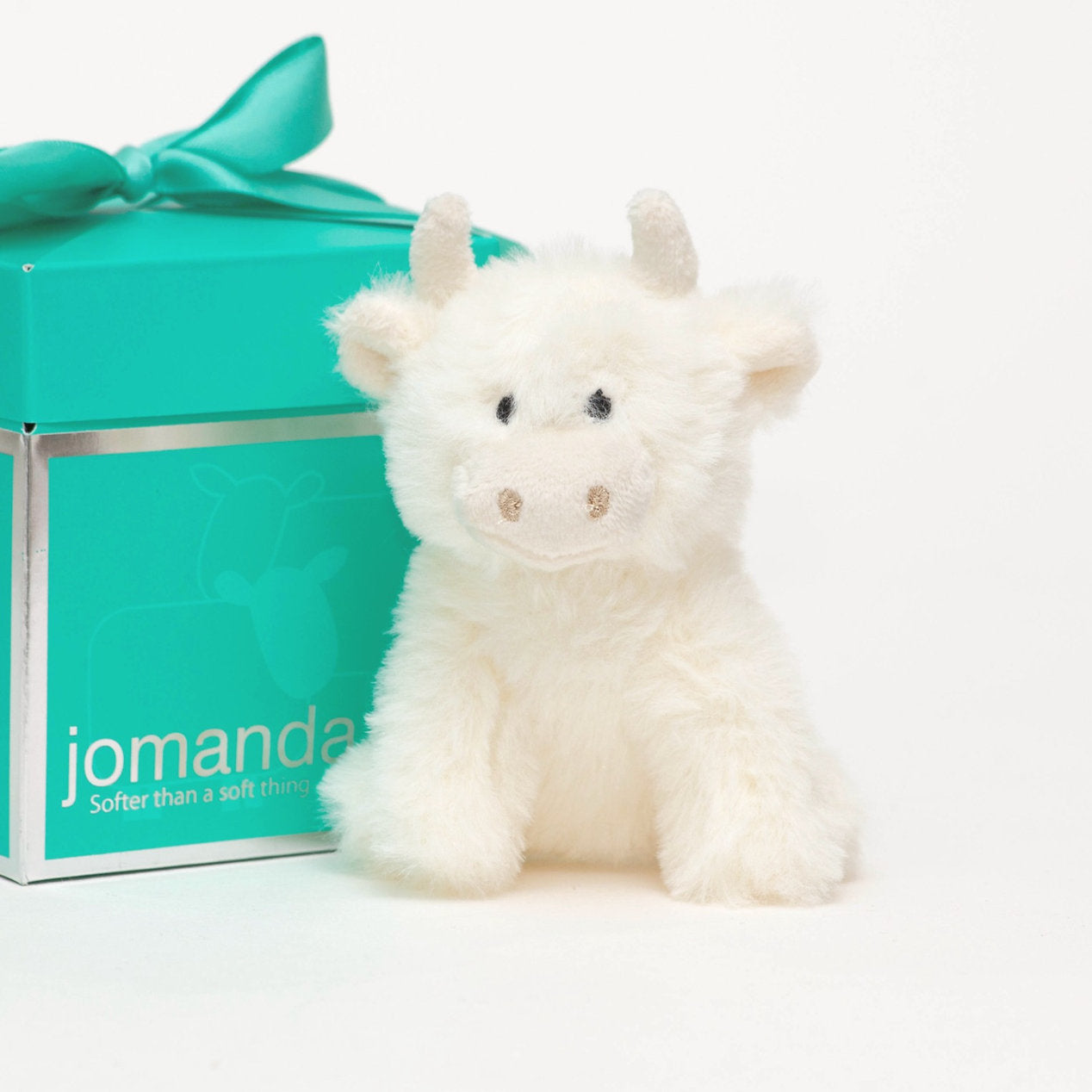 Mini Highland Cow Cream Plush