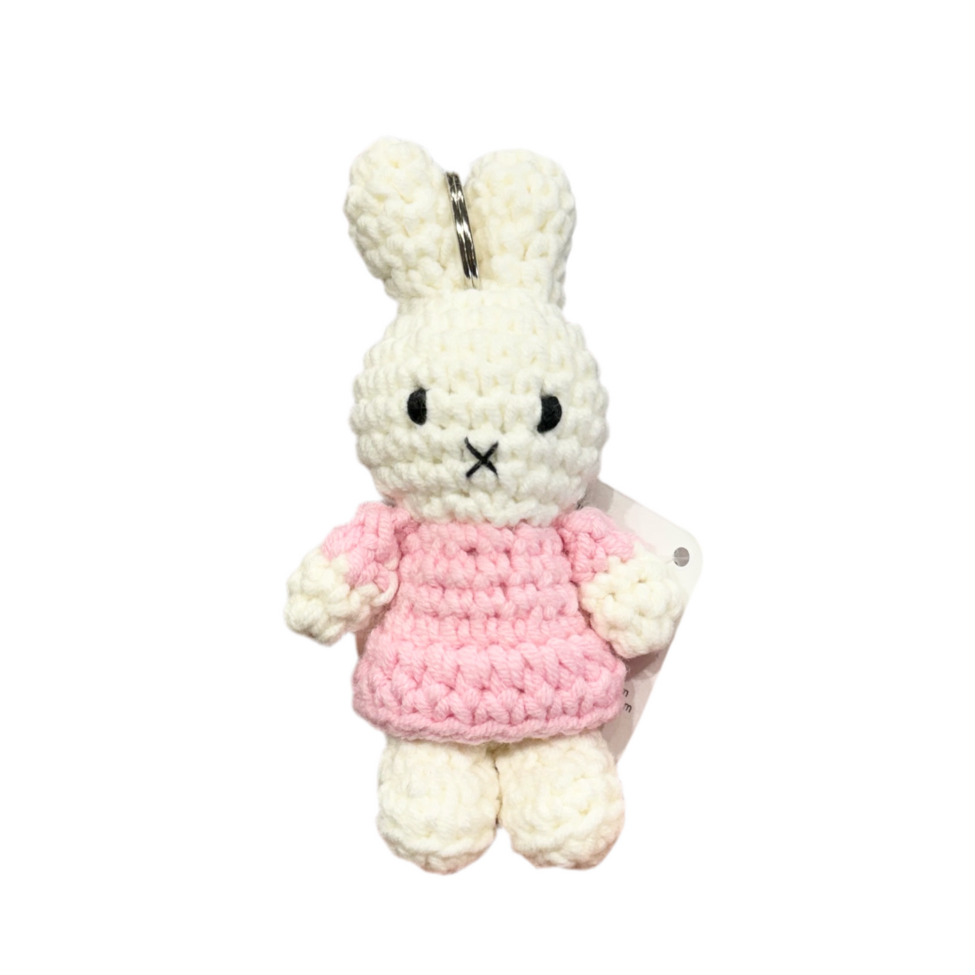 Crocheted Miffy Keychain Pastel Pink