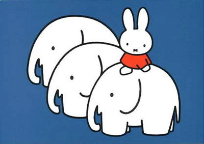 Miffy Post Card - Miffy & Elephant