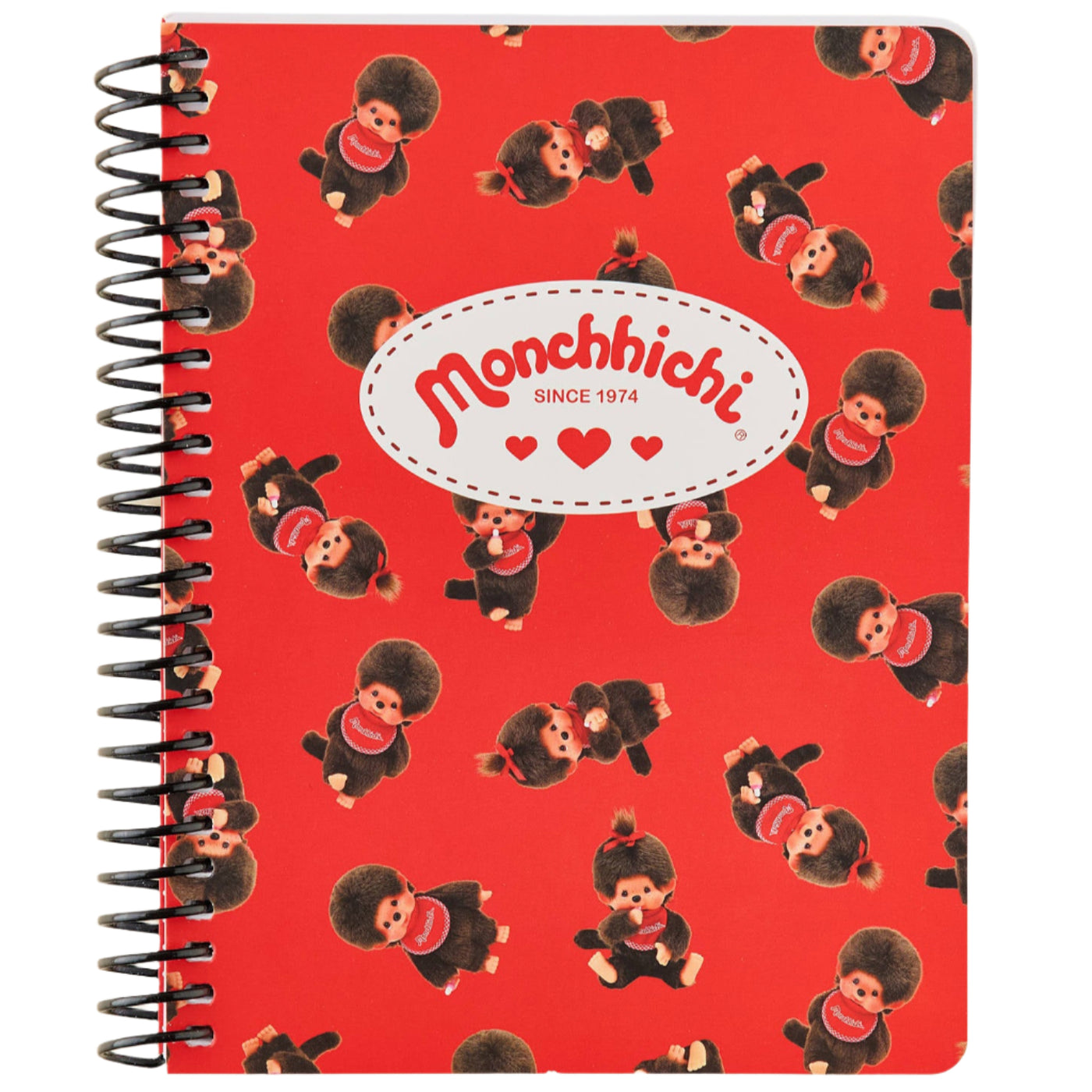 Monchhichi Red Spiral Notebook Journal