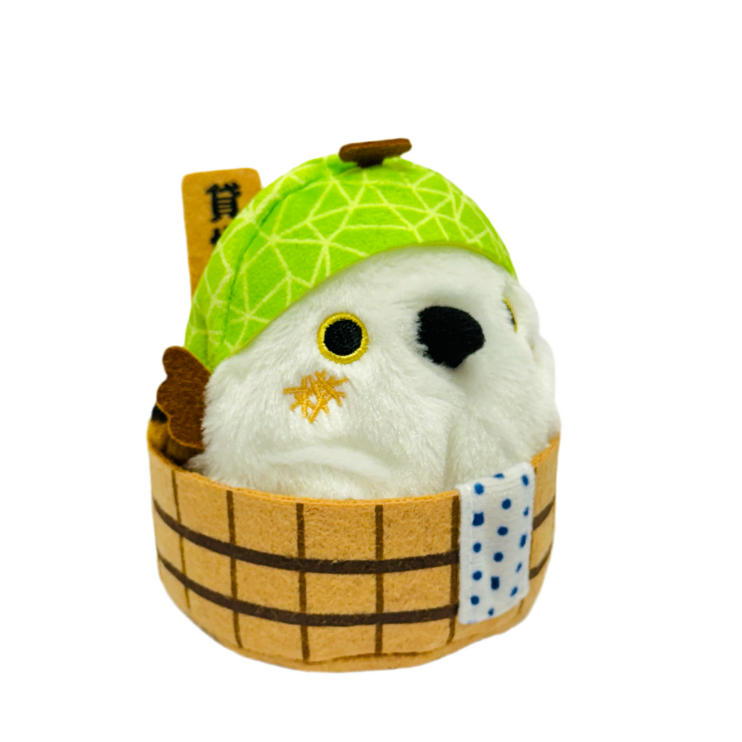 Shimaenaga Bird Hokkaido Melon Bean Plush in Bath Tub – zillymonkey