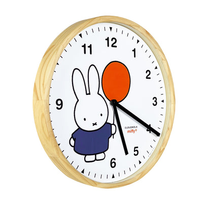 Miffy and Balloon 17" Wood Wall Clock
