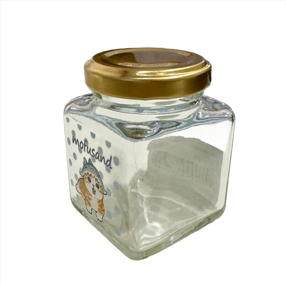 Mofusand Crepe Petit Mini offers Square Glass Jar with Bonus Sticker