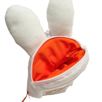 Miffy Head Plush Pass Case Pouch with Cable Reel