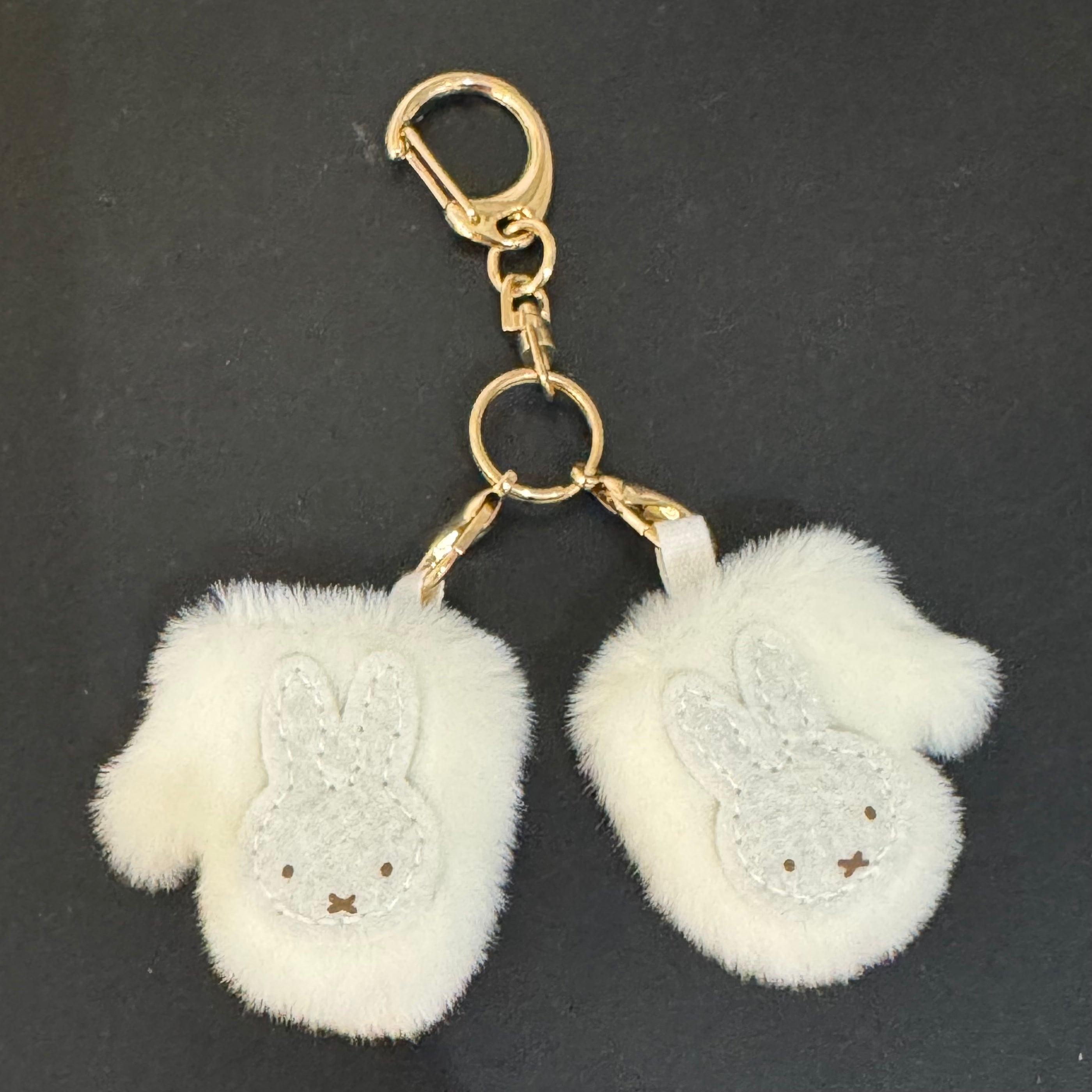 Miffy Soft Fluffy Fur Mitten Charm Keychain – zillymonkey