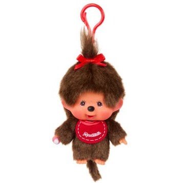 Monchichi Girl Charm Keychain