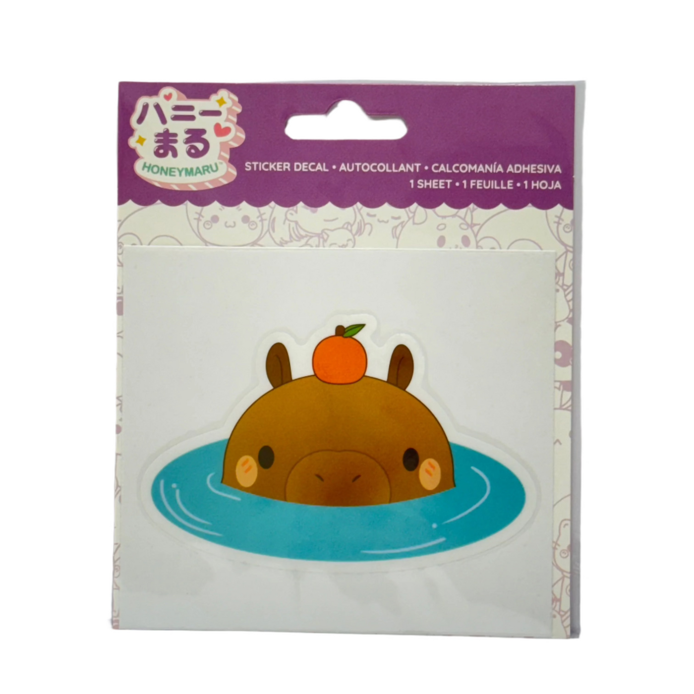 Floating Capybara Sticker Decal