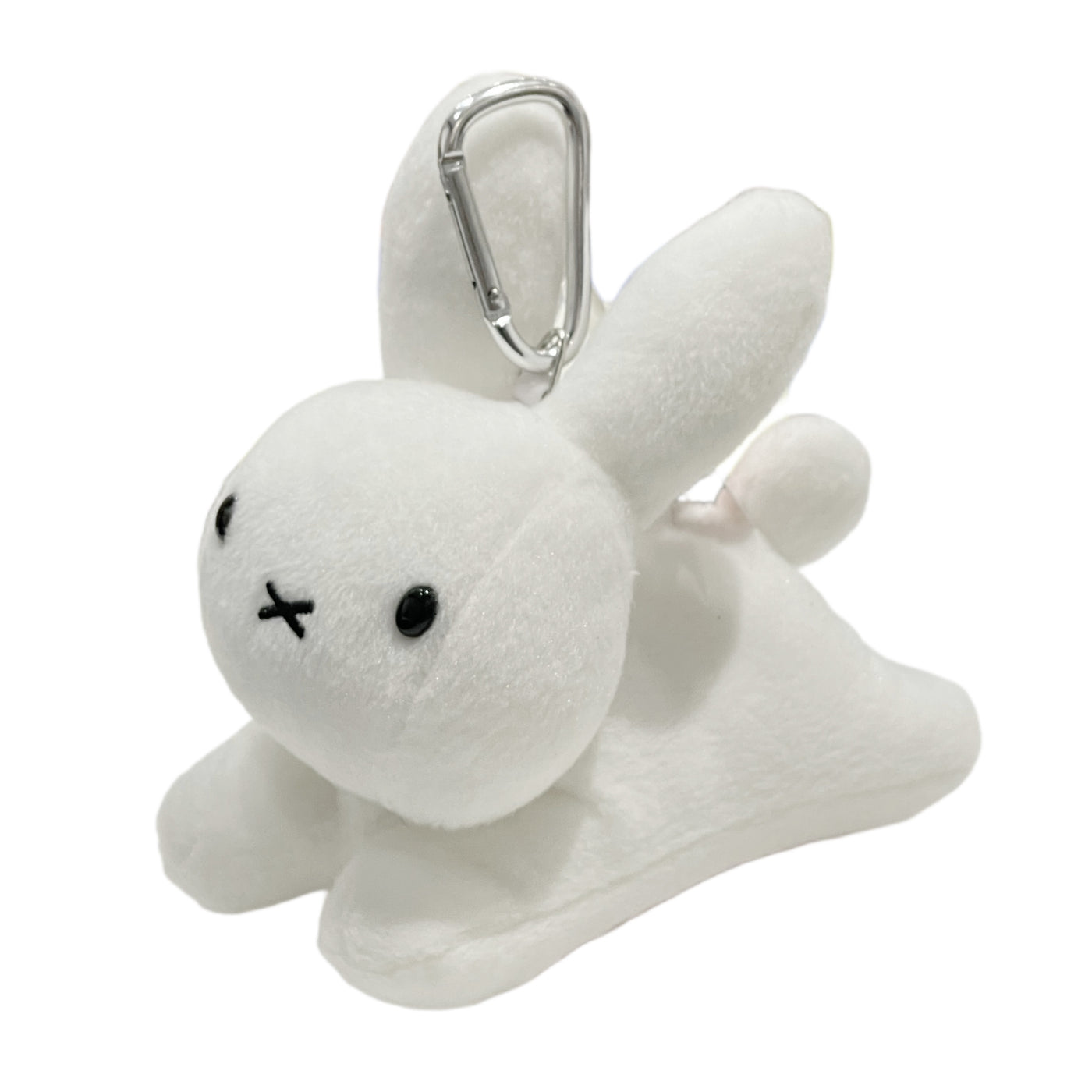 Miffy Leaping Plush Card Case Key Chain with Cable Reel