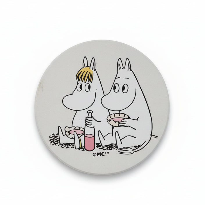 ムーミン Moomin Ceramic Coaster - Picnic Time with Snorkmaiden – zillymonkey