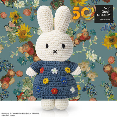 Crocheted Miffy in her Van Gogh's Flowers Dress