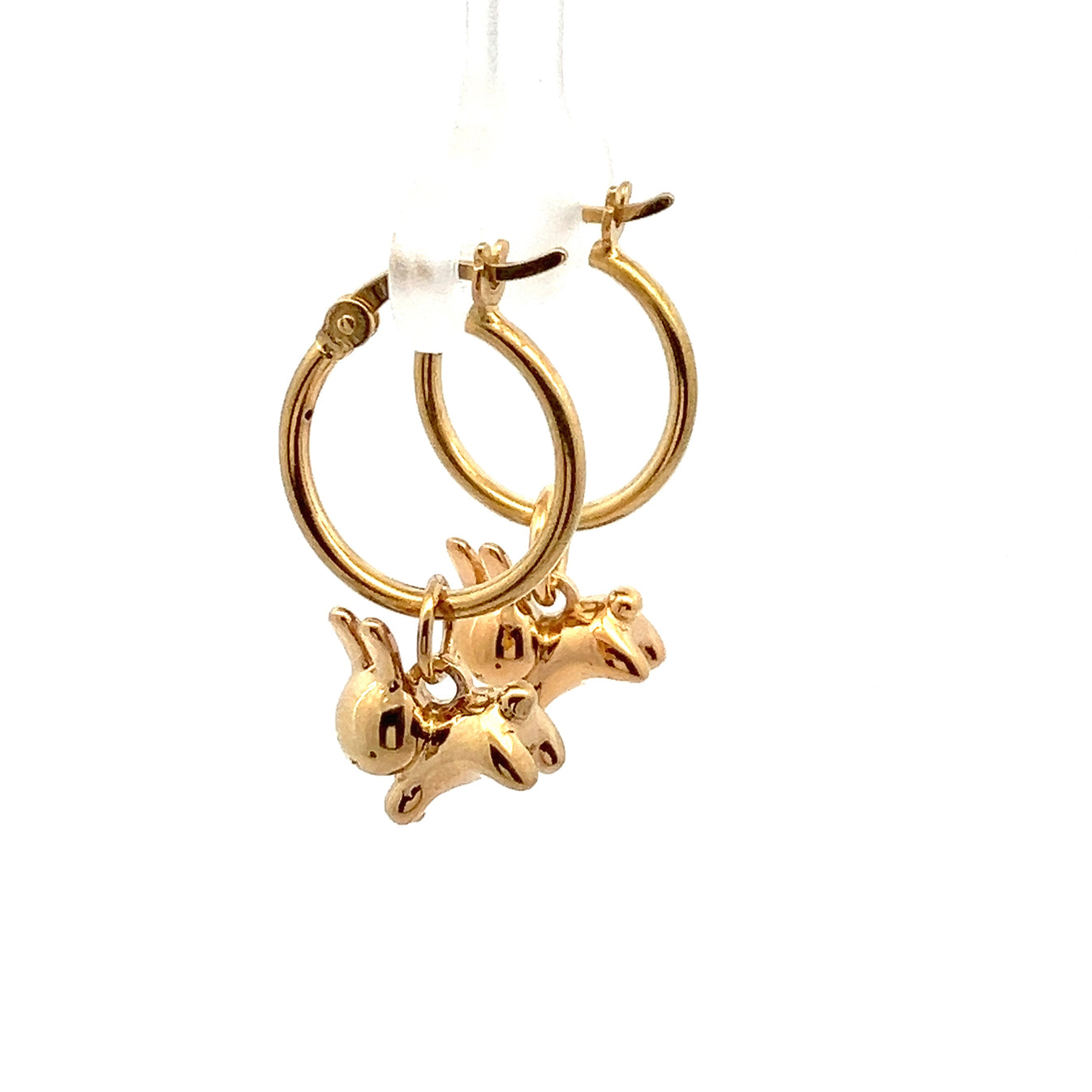 Miffy Year of the Rabbit Leaping Hoop Earrings Gold
