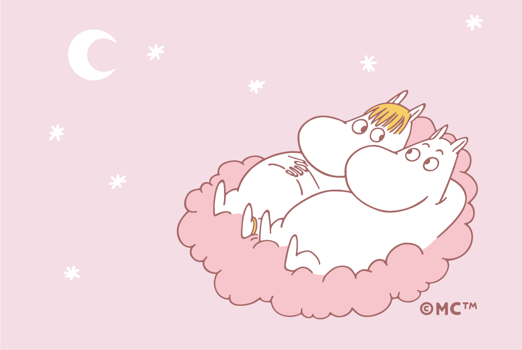 ムーミン Official Moomin Mini Greeting Card - Cozy Cloud with Snorkmaiden