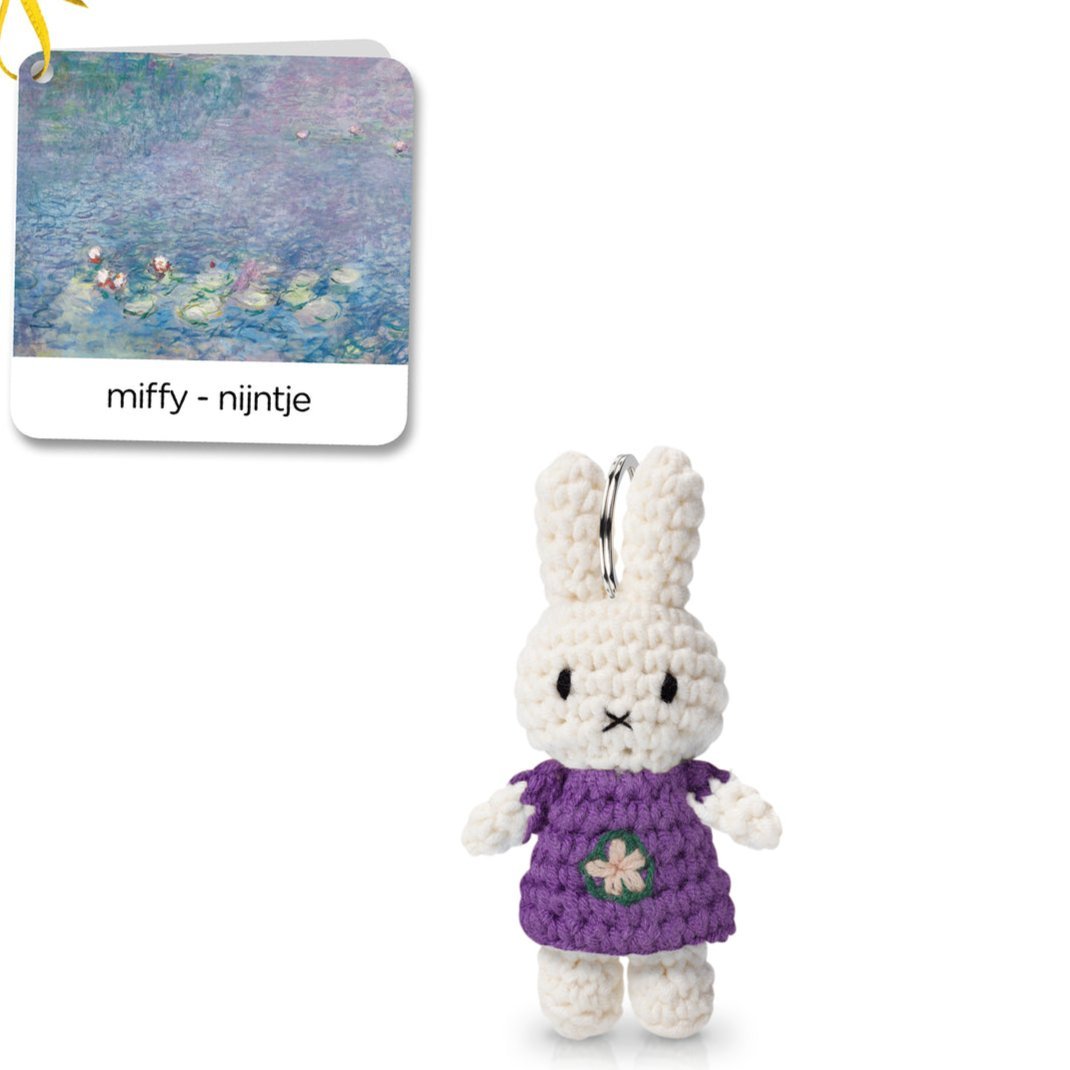 Crocheted Miffy Keychain Monet Waterlilies