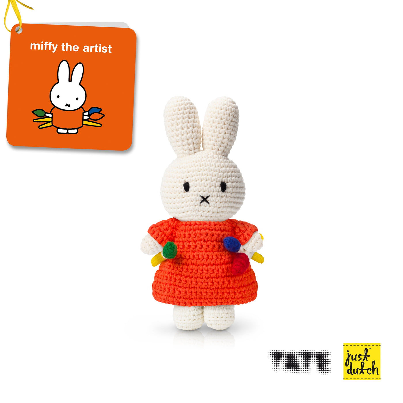 Crocheted Miffy in her Artist Dress