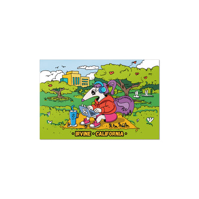 ZillyTales Postcard - Irvine Anteater Studying