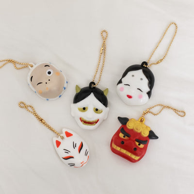 Japanese Traditional Mini Festival Mask Set