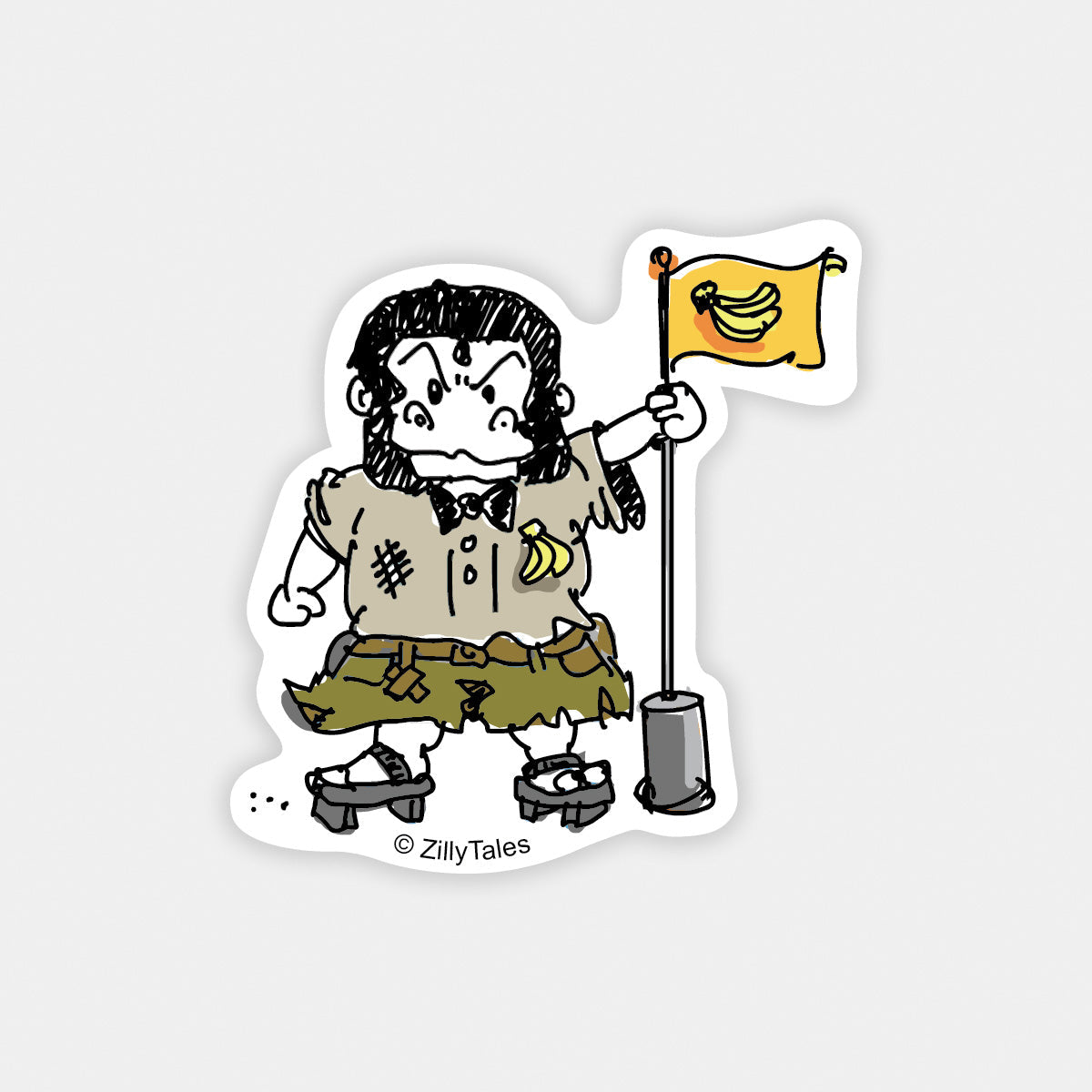 Boss with Flag Sticker