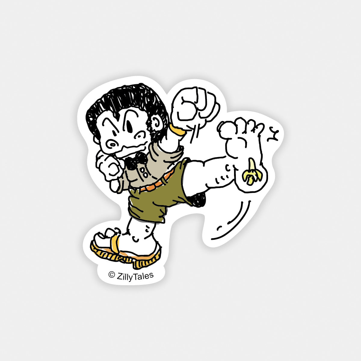 Boss Drop Kick Sticker | ZillyTales Vinyl Decal for Laptops & Bottles ...