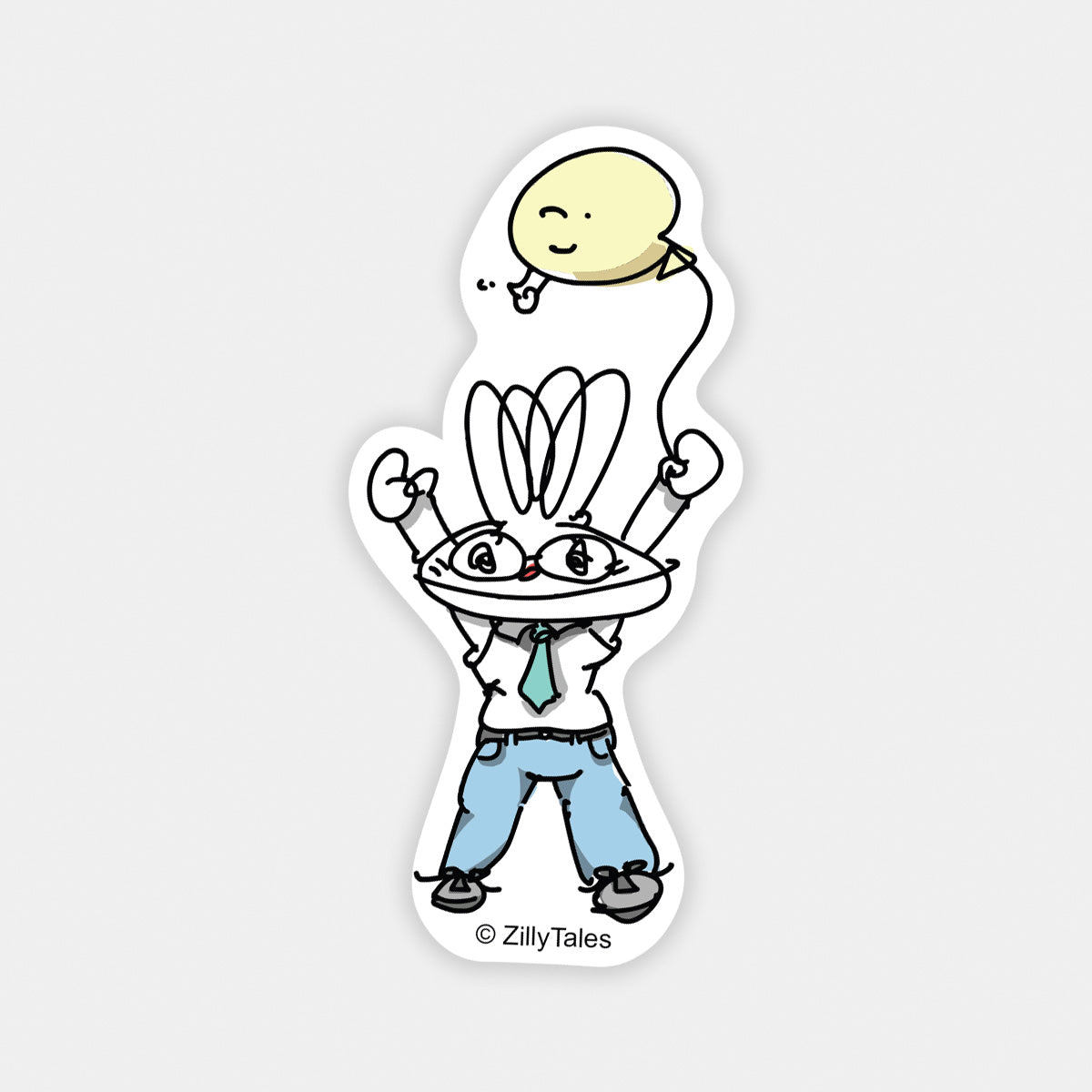 4ERs Nerd with Balloon Sticker